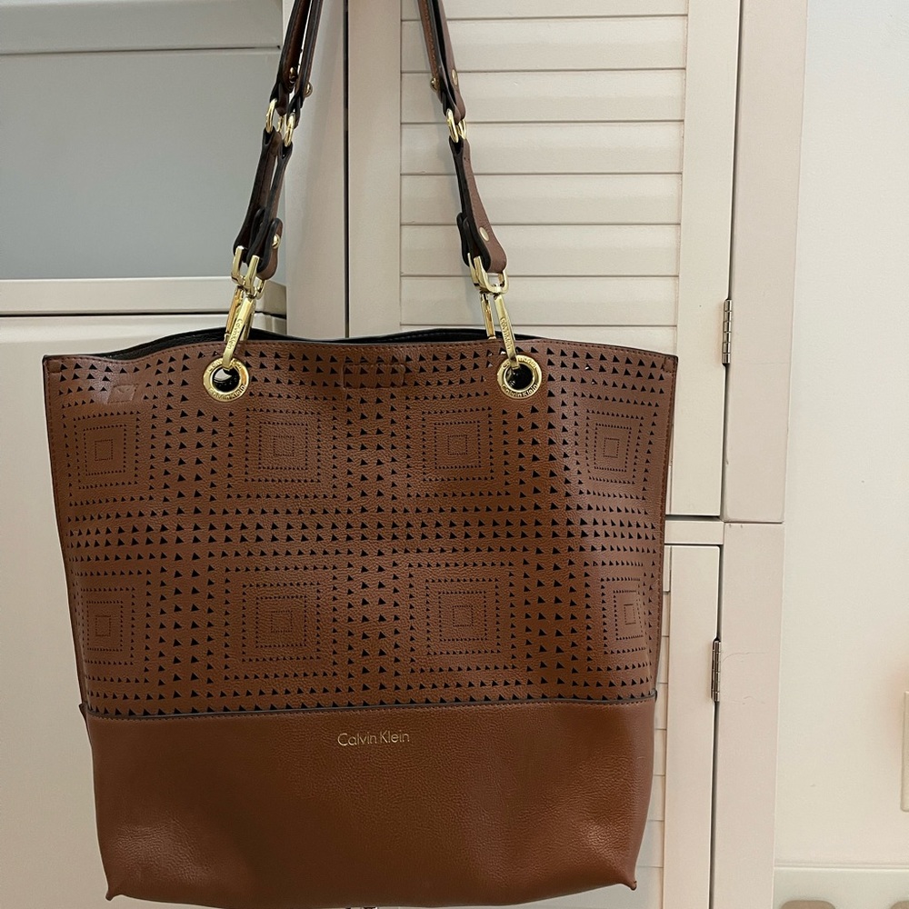 Calvin Klein Reversible Tote with Attached Pouch